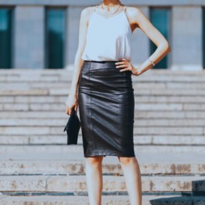 Fall Leather Outfits skirt