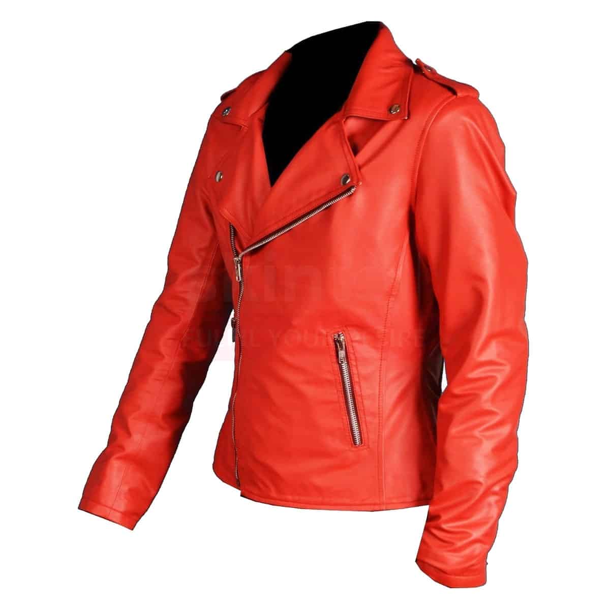 Serpents Red Leather Jacket